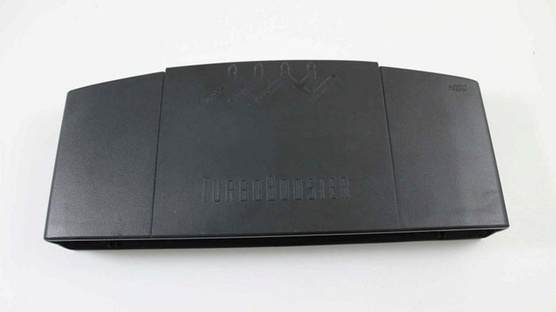 The TurboBooster-Plus for the TurboGrafx-16 against a white background