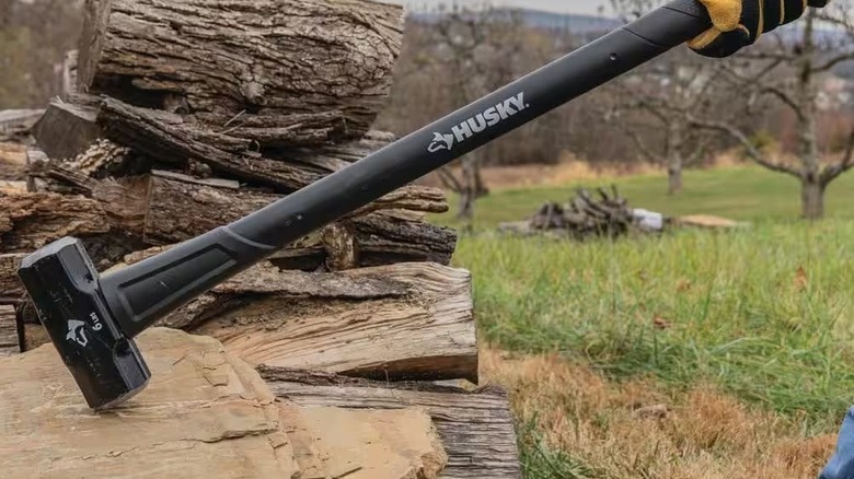 A sledgehammer against logs.