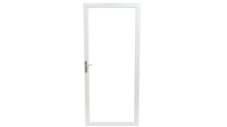 Andersen 2000 Series Interchangeable Aluminum Storm Door on display