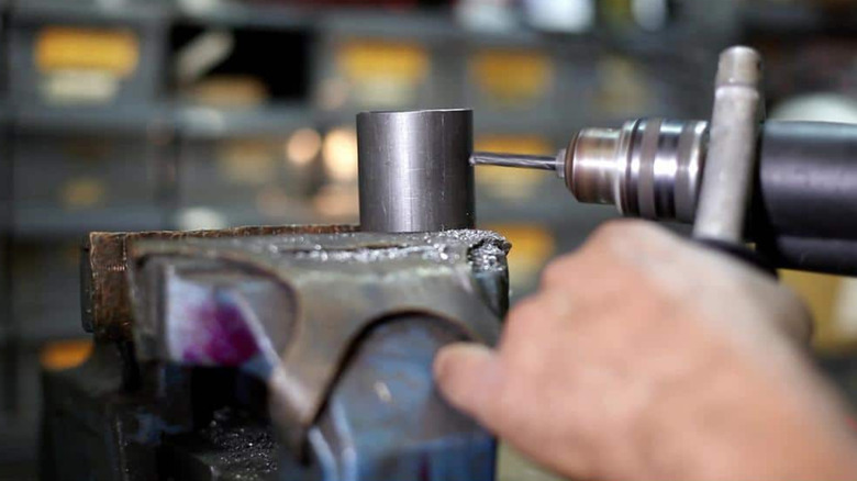 A Drill America extension drill bit used on a drill.