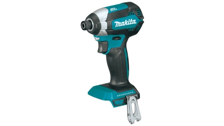 Makita XDT13Z 1/4 inch impact driver on a white background