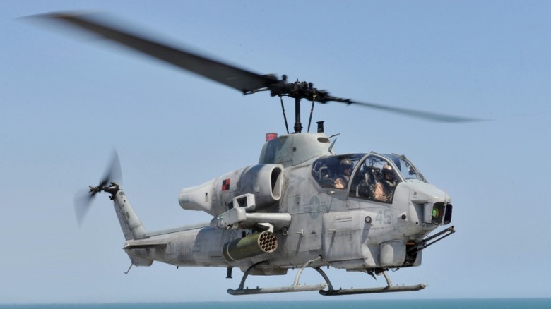 The Bell AH-1W Super Cobra in flight