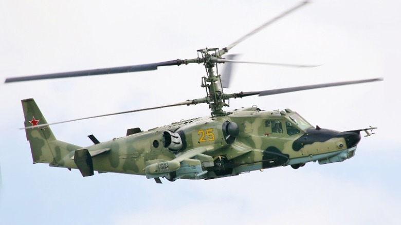 The Kamov Ka-50 Black Shark in flight