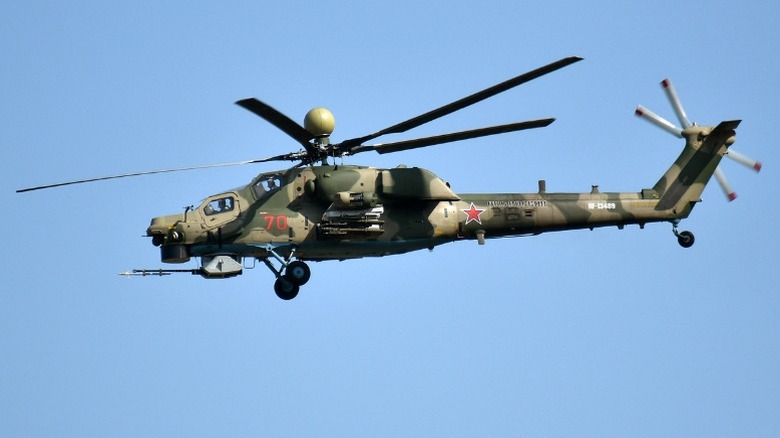The Mil Mi-28N Havoc in flight