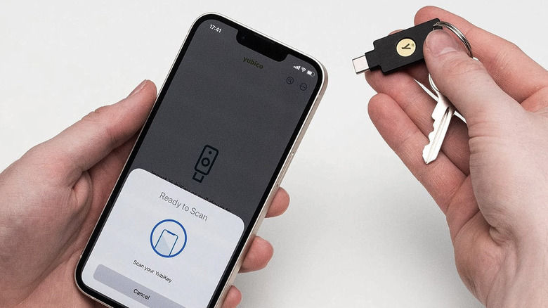 You can tap you YubiKey on your phone for easy access to your accounts.
