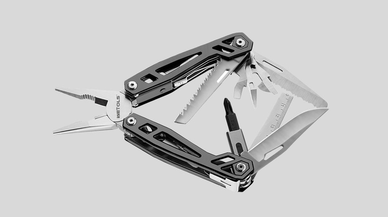 Wetols Multi-Tool opened to show its tools