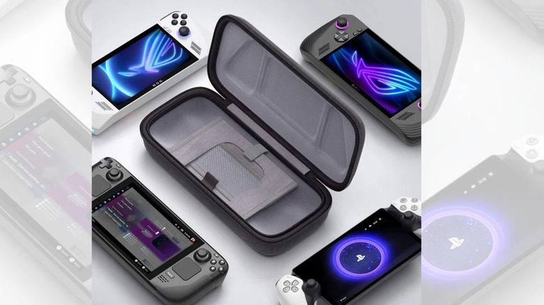 Jsaux carrying case for handheld gaming consoles.