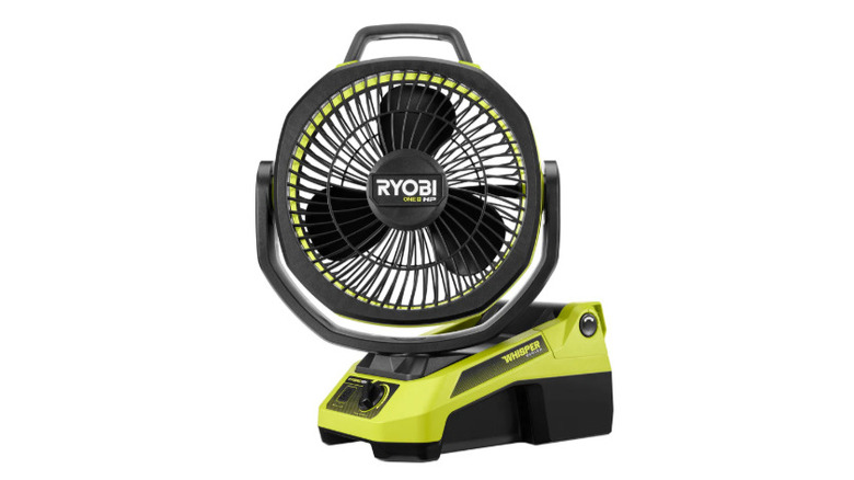 Ryobi fan mounted in a dugout