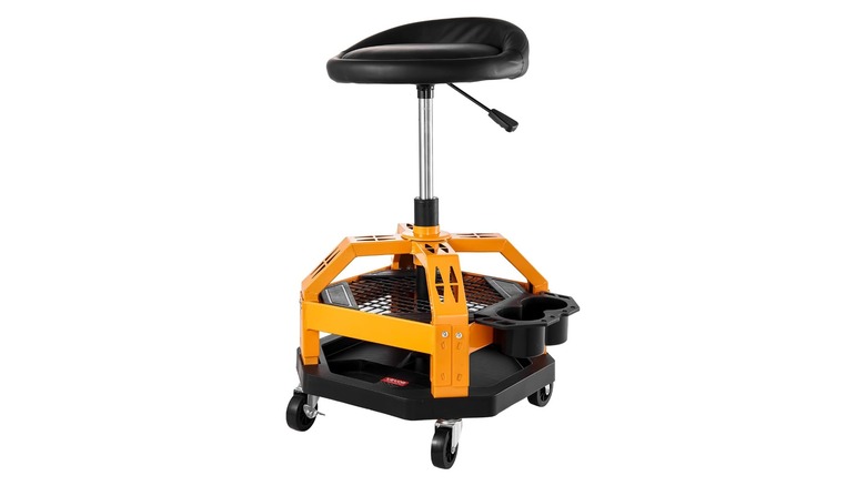 Mechanic Stool with Storage Tray