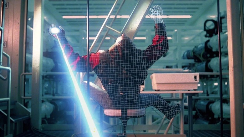 Kevin Flynn getting digitized in Tron