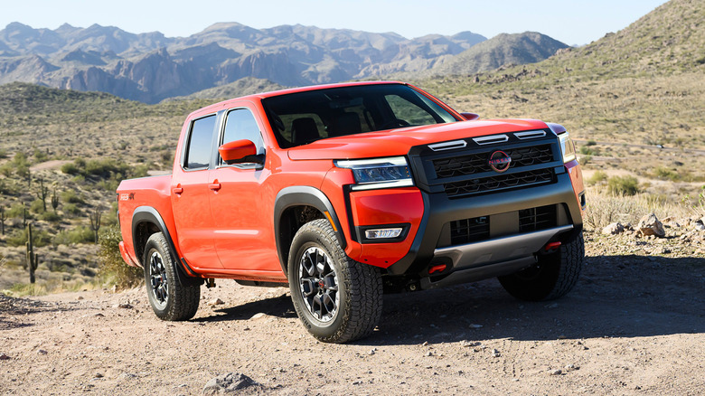 A action shot of the 2025 Nissan Frontier