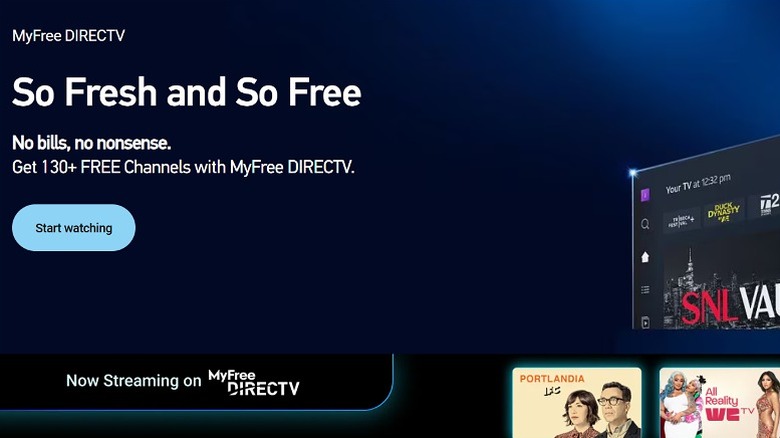 MyFree Directv interface