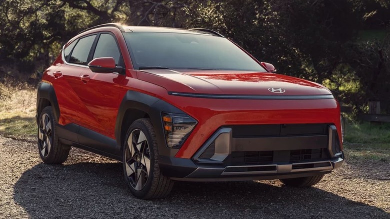 2025 Hyundai Kona﻿ parked on gravel