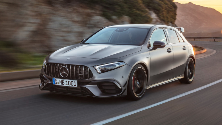 Mercedes-AMG A45 S at sunrise