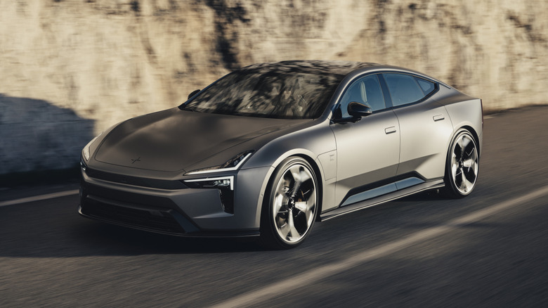 Polestar 5 on a mountain road