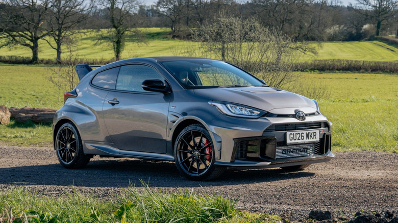 Toyota GR Yaris on a gravel road