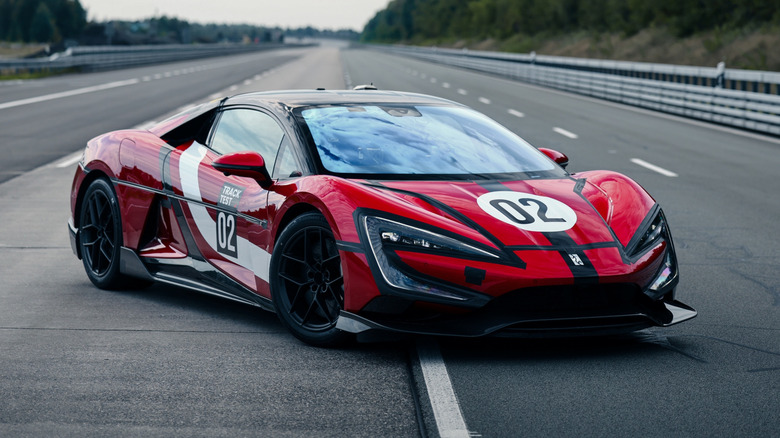 Yangwang U9 on a racetrack