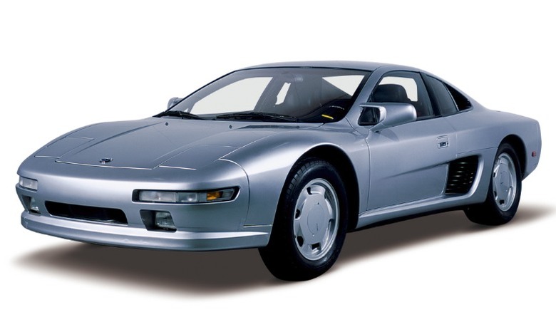 Silver Nissan MID 4 Type II concept on a white background