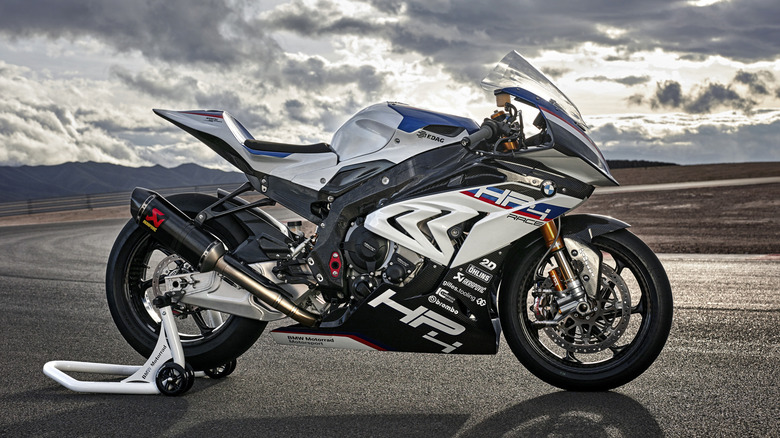 BMW HP4 Race at the track