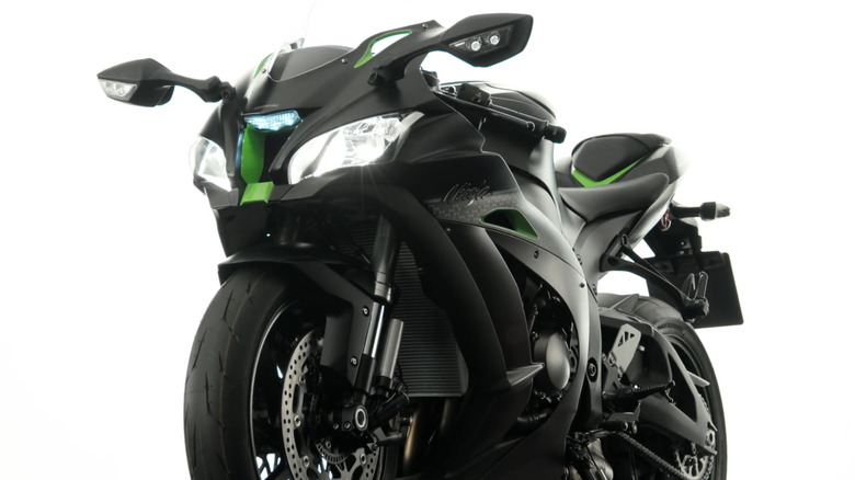 Closeup of the Kawasaki ZX-10R SE