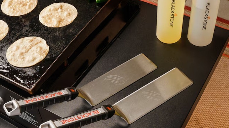 Blackstone Stainless Steel Tools on grill