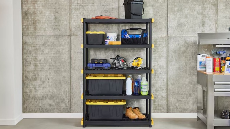 Project Source Shelving Unit in garage