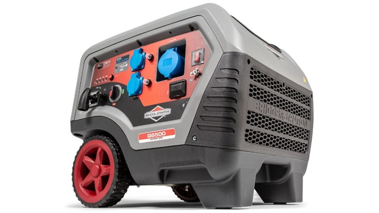 Briggs & Stratton Q6500 inverter generator on a white background