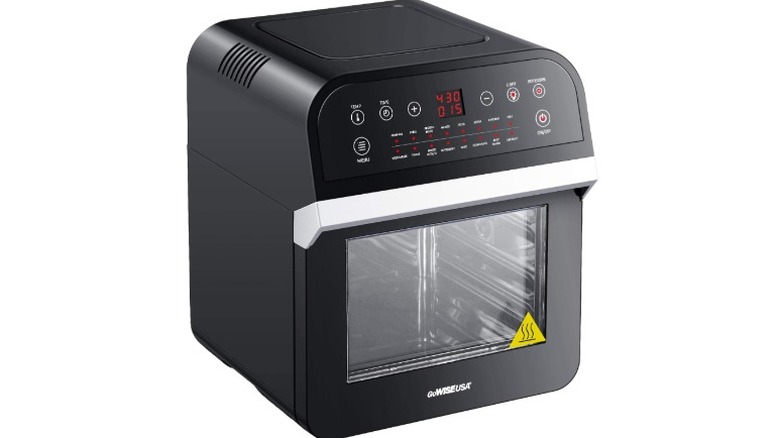 Black GoWise USA Deluxe GW44800 toaster oven on a white background