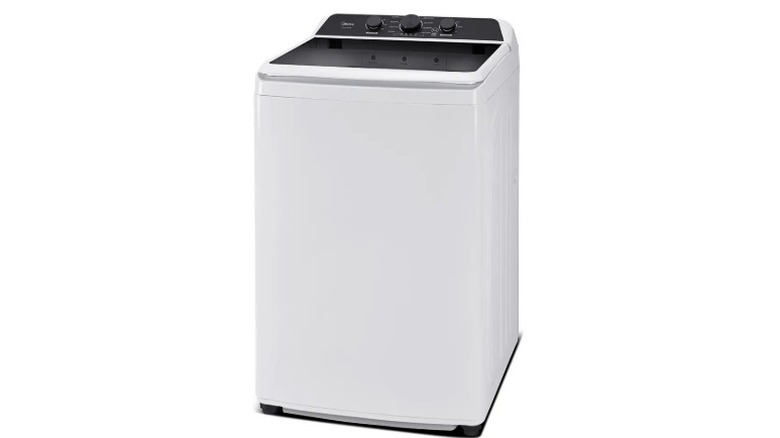 Midea MLTW41A1BWW washing machine on white