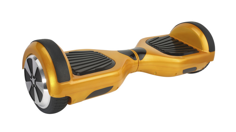 A hoverboard on a white background