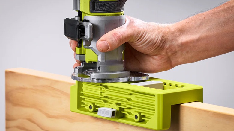 cutting door hinge with template