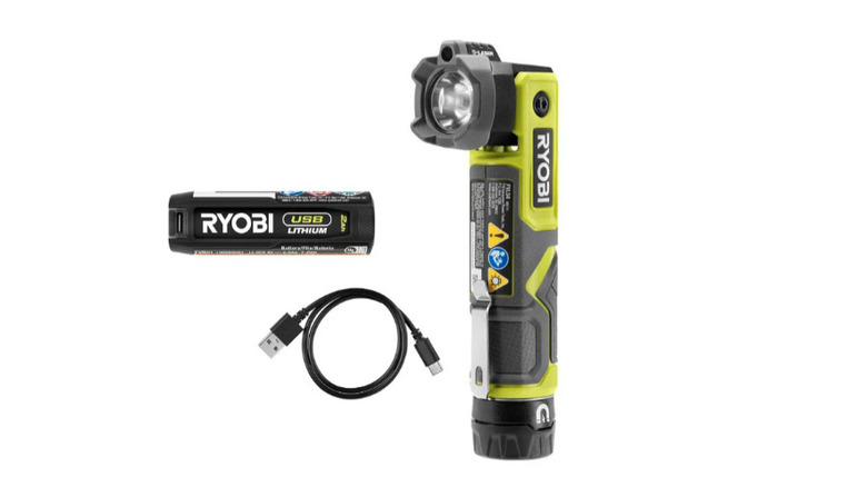 Person using LED pivoting laser light