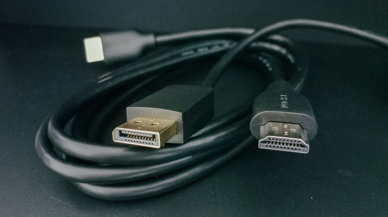 HDMI and DisplayPort cables