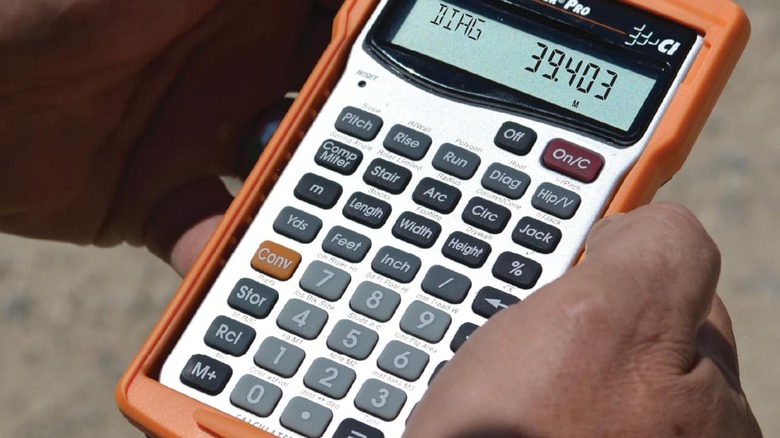 using a Calculated Industries calculator