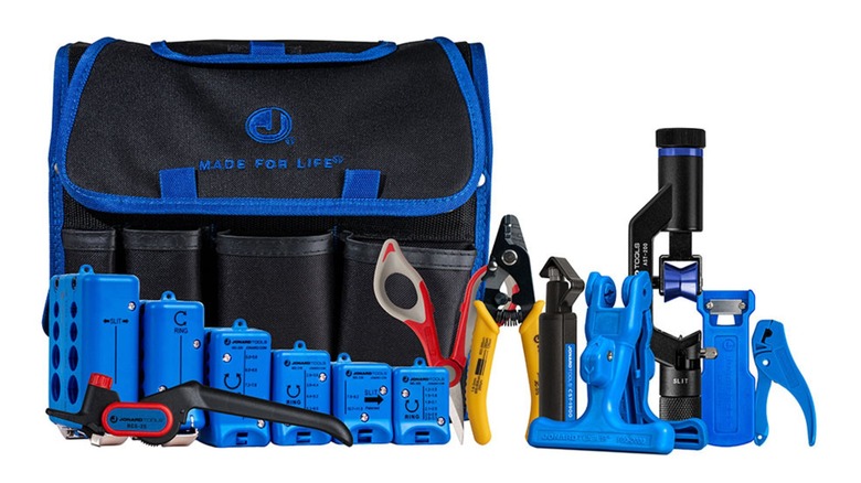 a fiber optic cable tool kit from Jonard