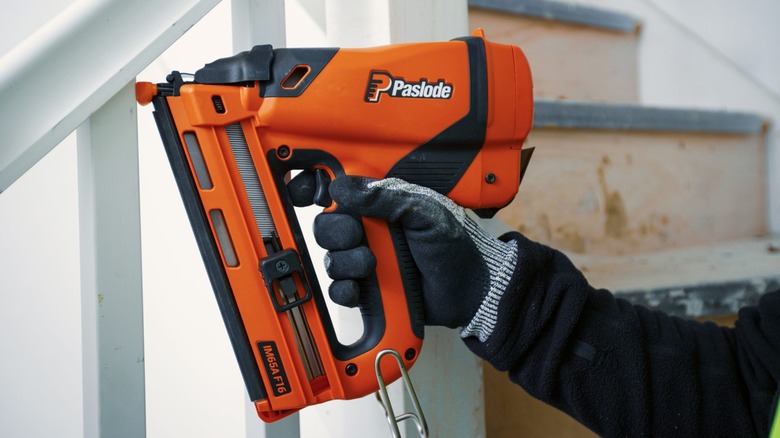 using a Paslode nailer