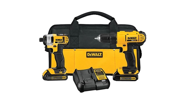 A DEWALT 20V MAX drill and Impact Driver combo kit