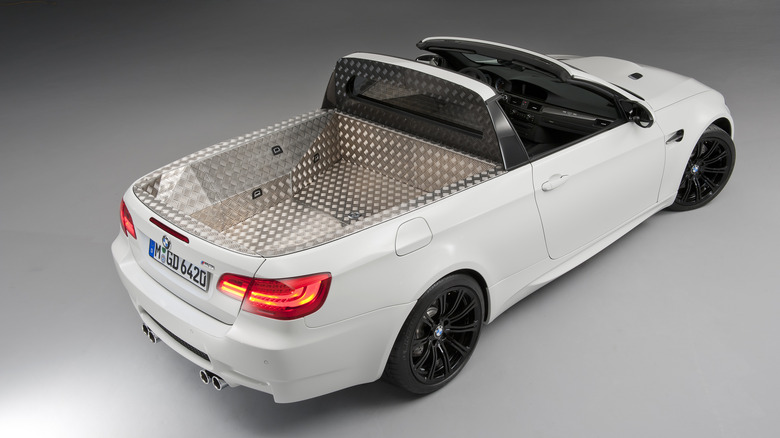 BMW M3 pickup rear 3/4 view