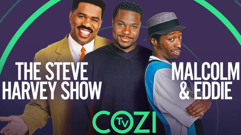 Three men side by side over the COZI TV logo.