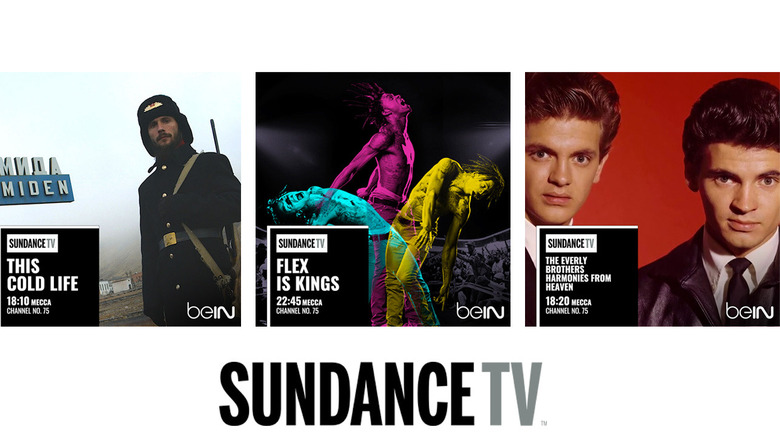 Three movie posters next to the Sundance TV logo.