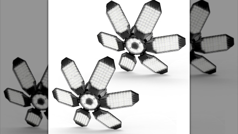 Pair of Polarpra LED light fixtures on a white background