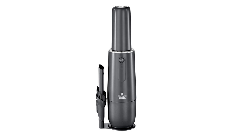 Portable vacuum on white background