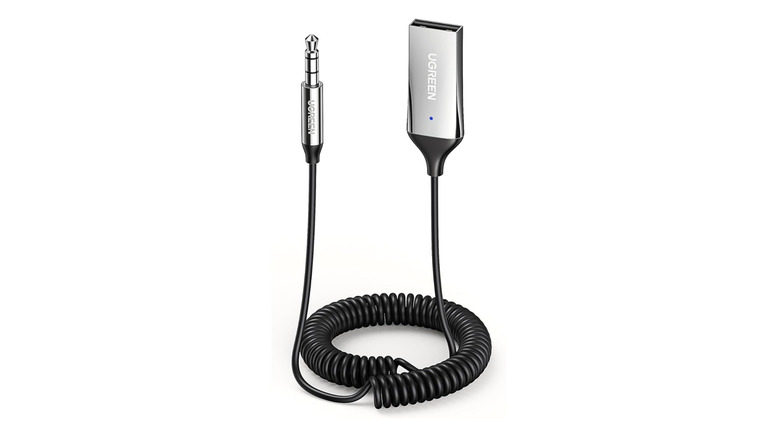 Bluetooth car receiver on white background