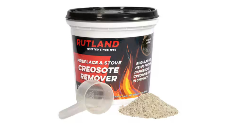 Rutland Creosote Chimney Cleaning Remover on display