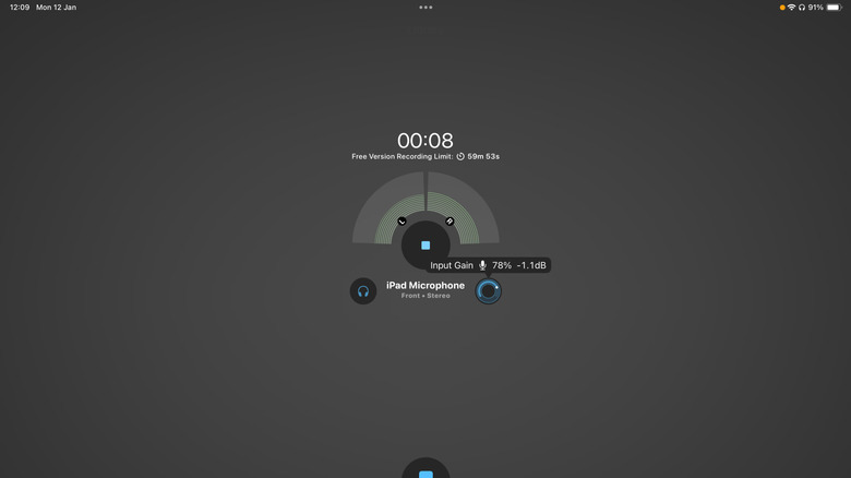 Ferrite audio recorder on an iPad