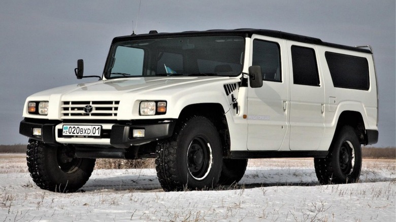 Toyota Mega Cruiser in snow