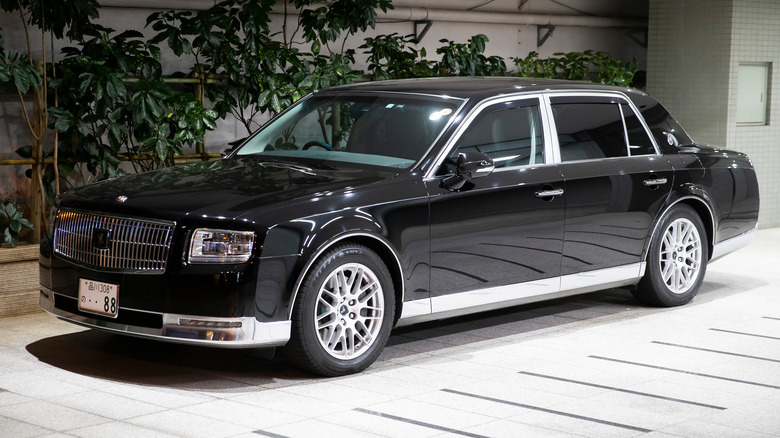 Toyota Century limousine parked