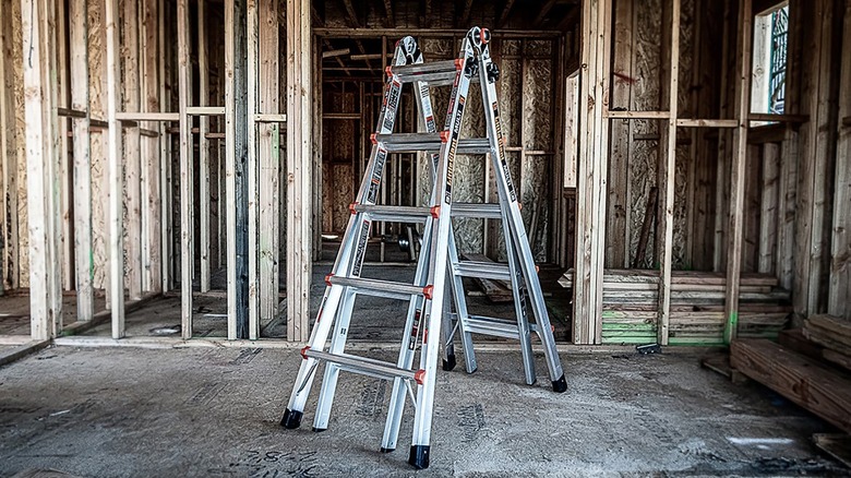 Little Giant Ladder in A-frame