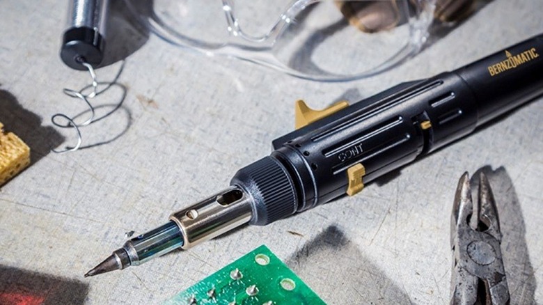 Close up of Bernzomatic soldering micro torch