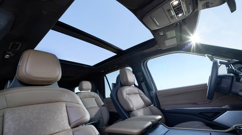 The interior of the 2026 Lincoln Navigator as seen from the front passenger seat